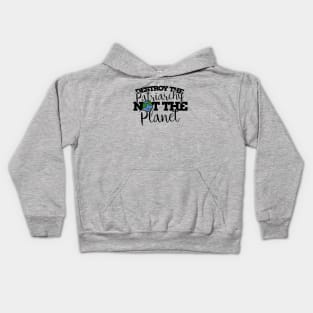 Destroy the patriarchy not the planet Kids Hoodie